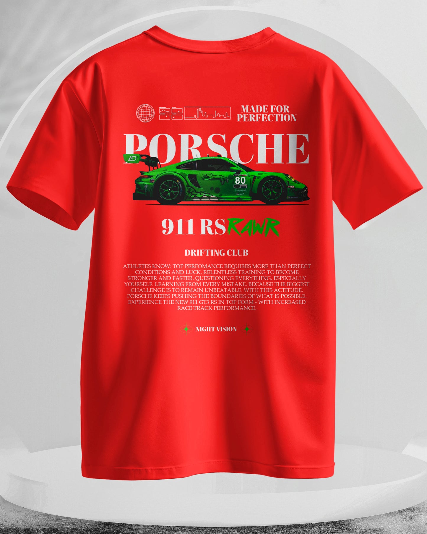 Porsche 911RS - Men Stylish Back Printed T-Shirts – (Regular)