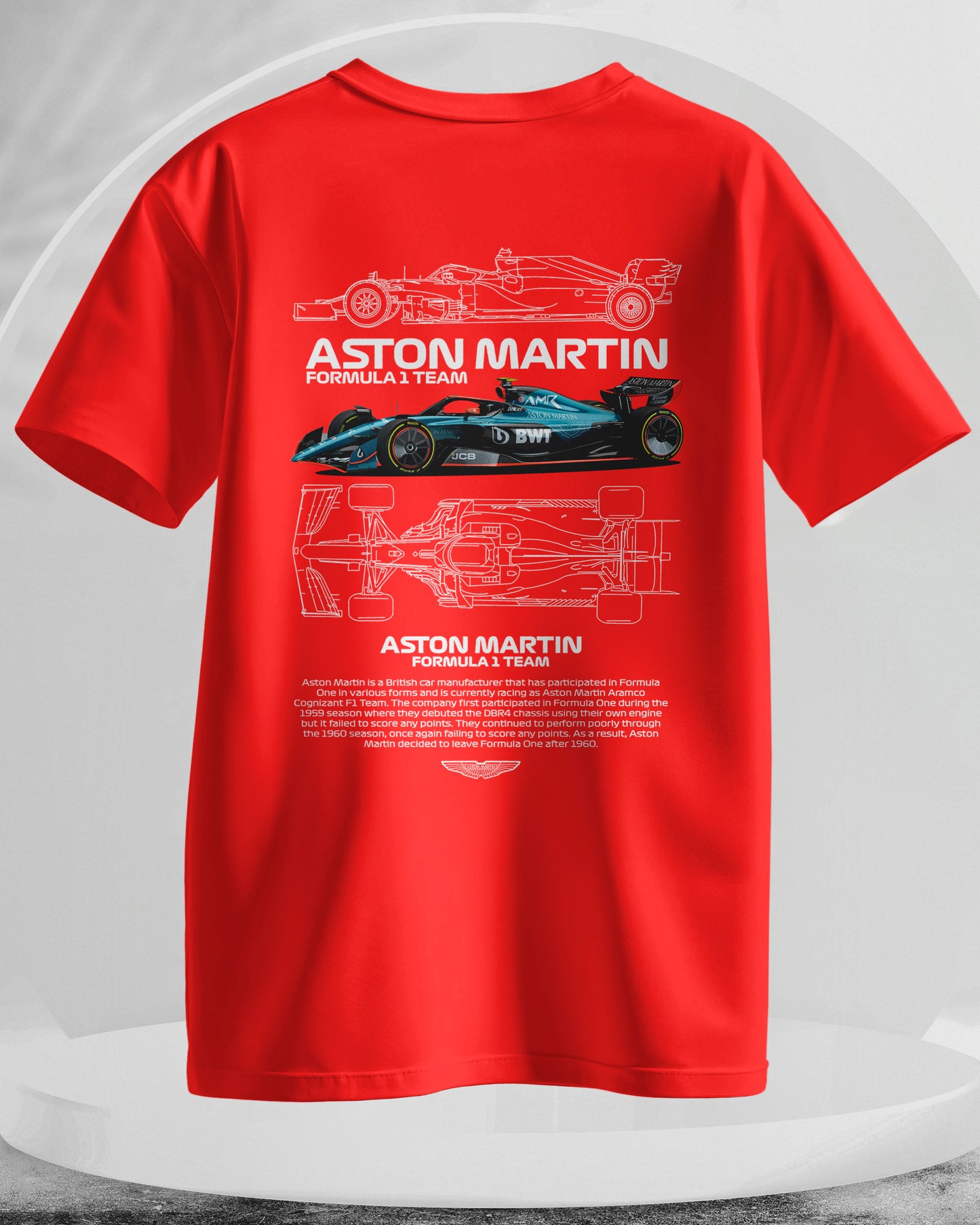 Aston Martin Formula 1 - Men Stylish Back Printed T-Shirts – (Regular)