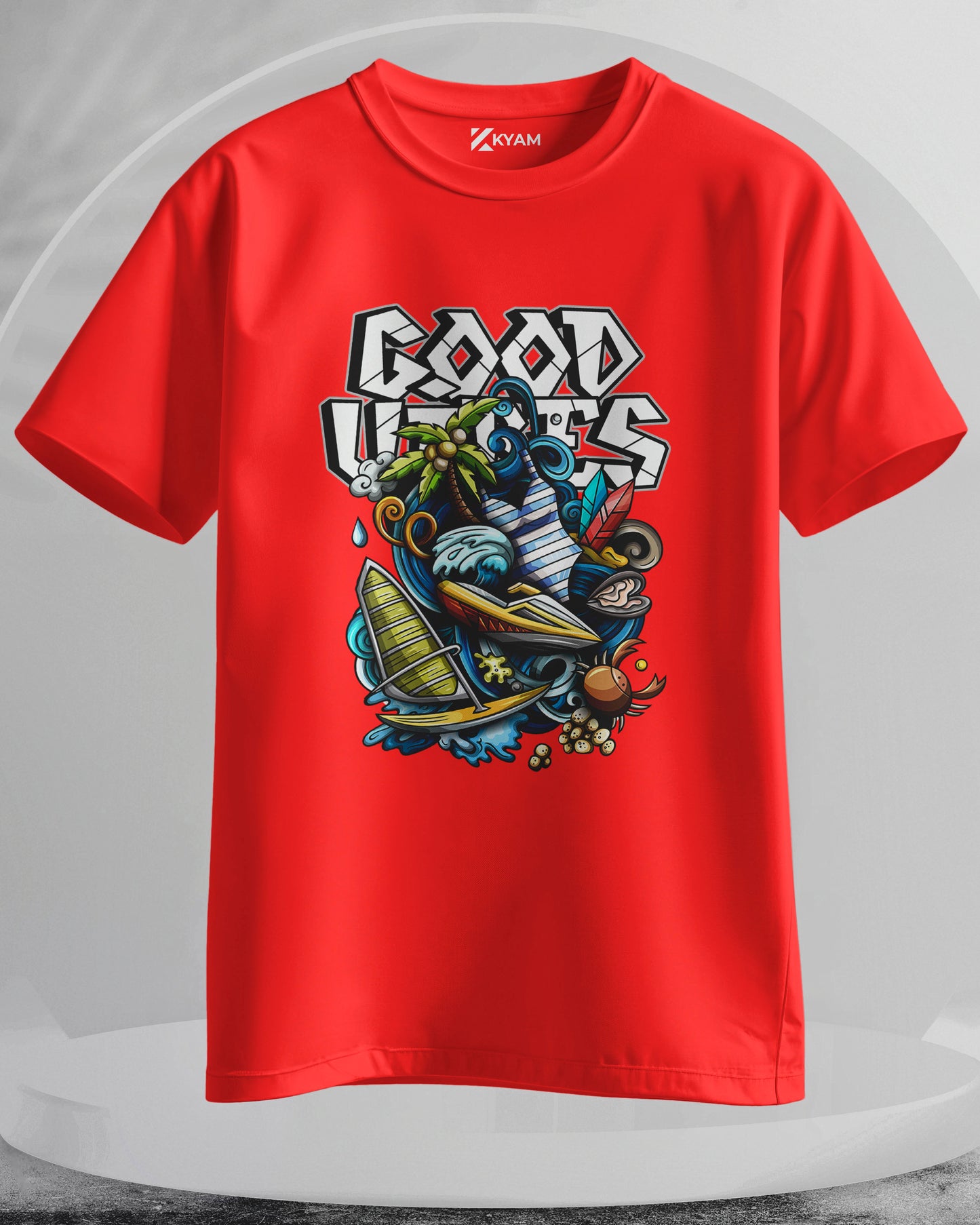 Good Vibes - Men Stylish Printed T-Shirts – (Regular)