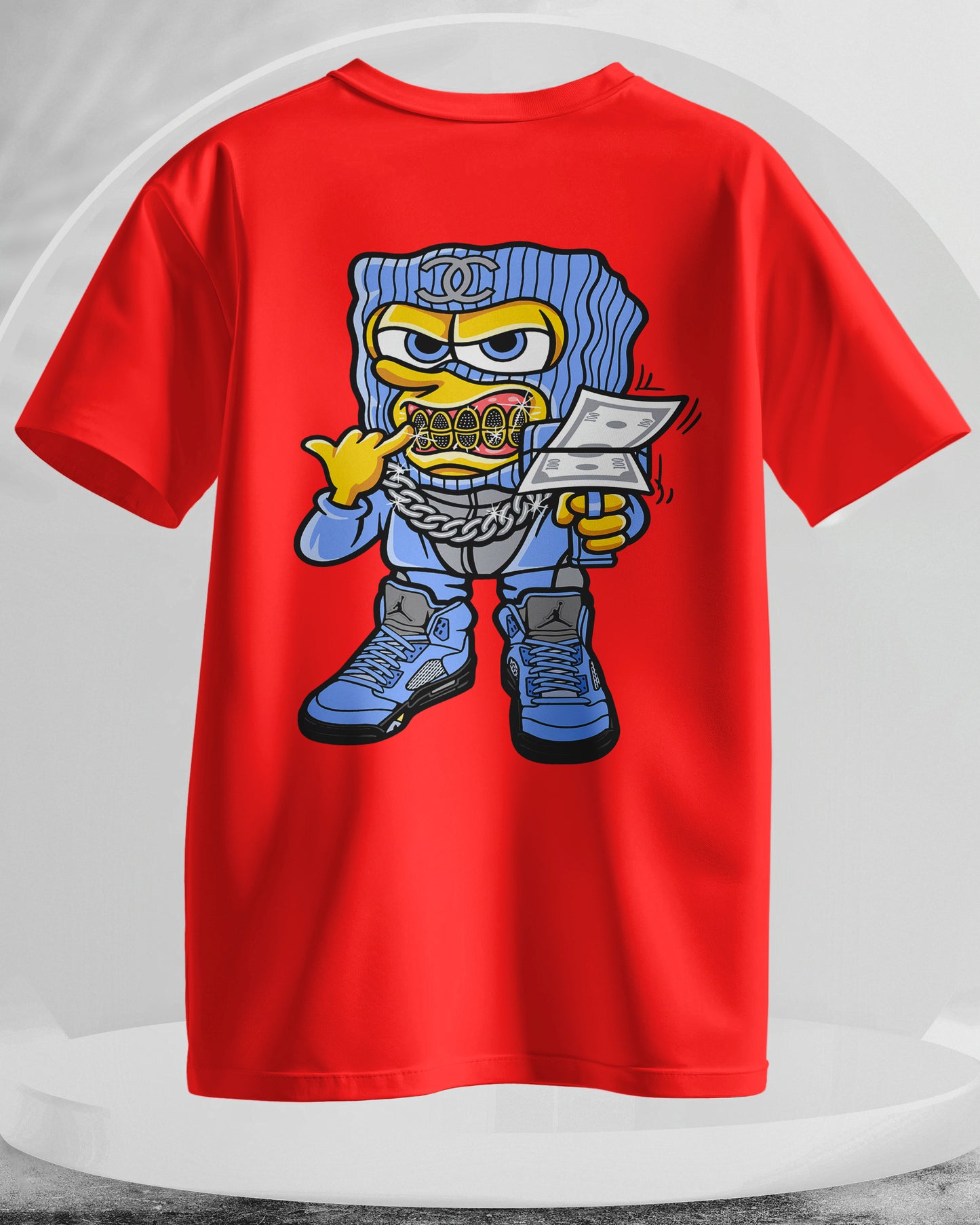 Gangster Spongebob - Men Stylish Back Printed T-Shirts – (Regular)