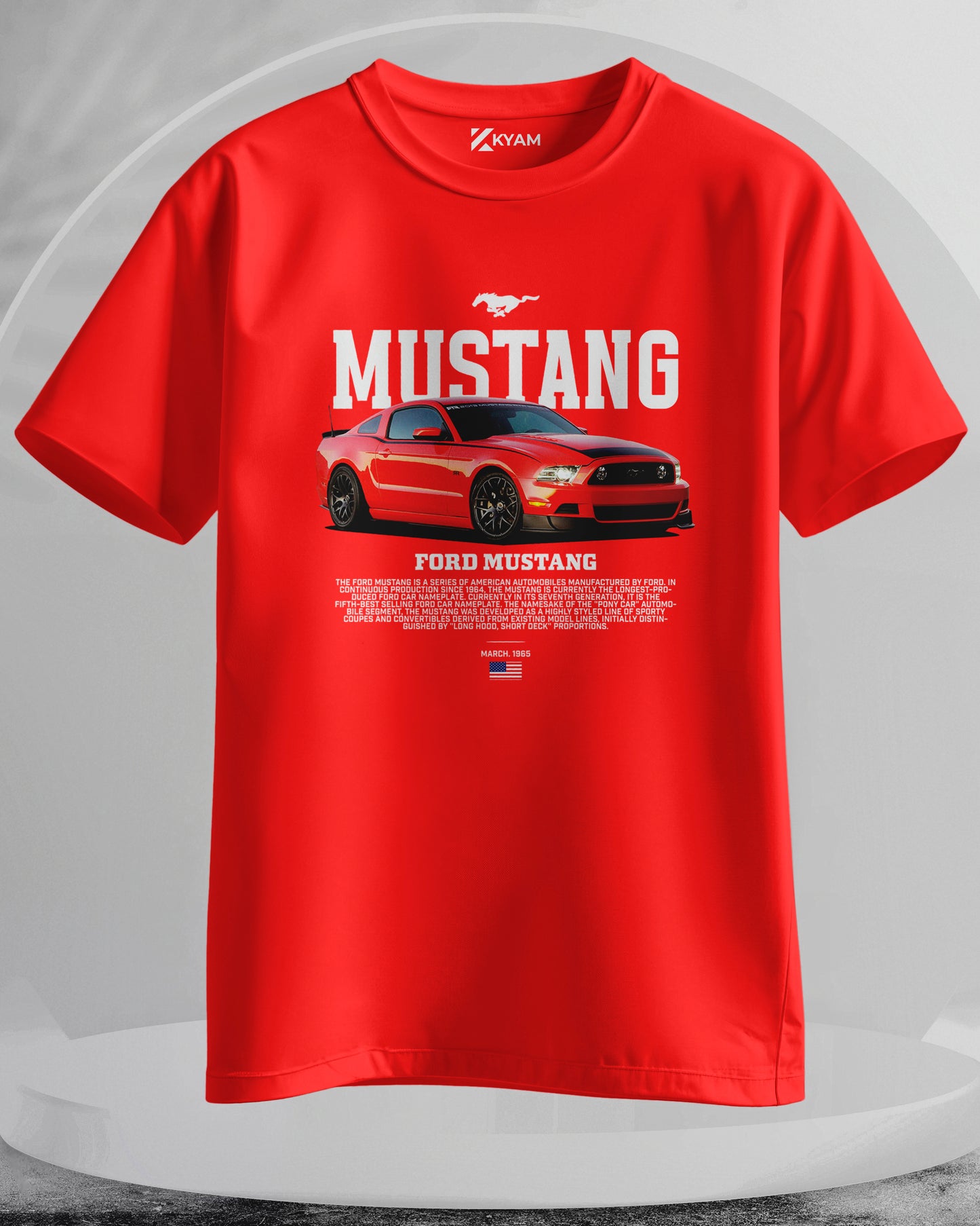 Ford Mustang - Men Stylish Back Printed T-Shirts – (Regular)