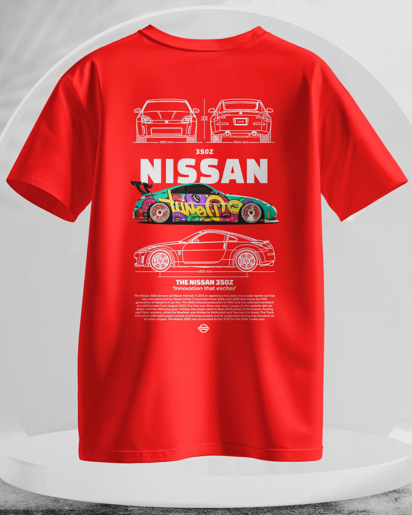Nissan 350Z - Men Stylish Back Printed T-Shirts – (Regular)