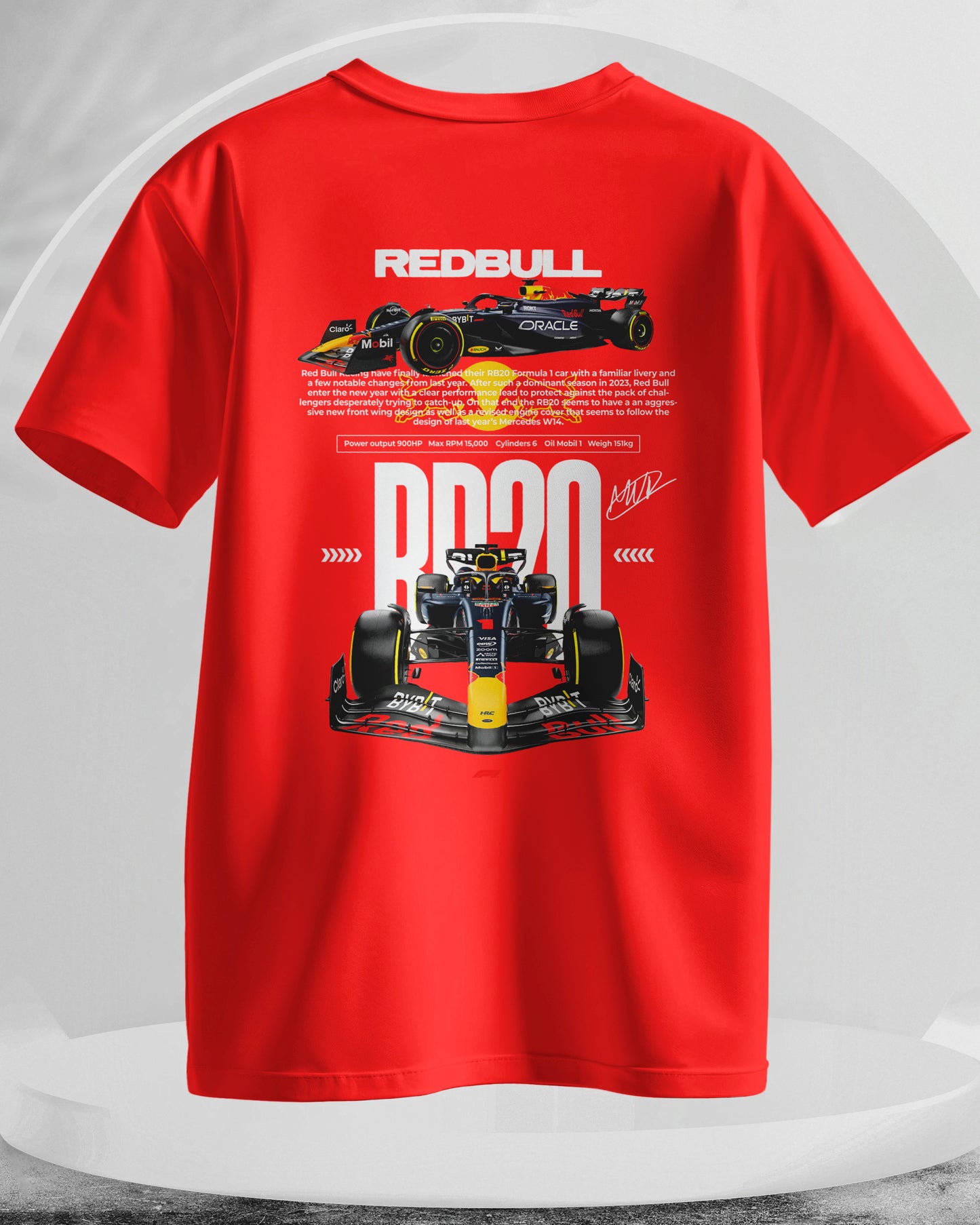 Redbull F1 - Men Stylish Back Printed T-Shirts – (Regular)