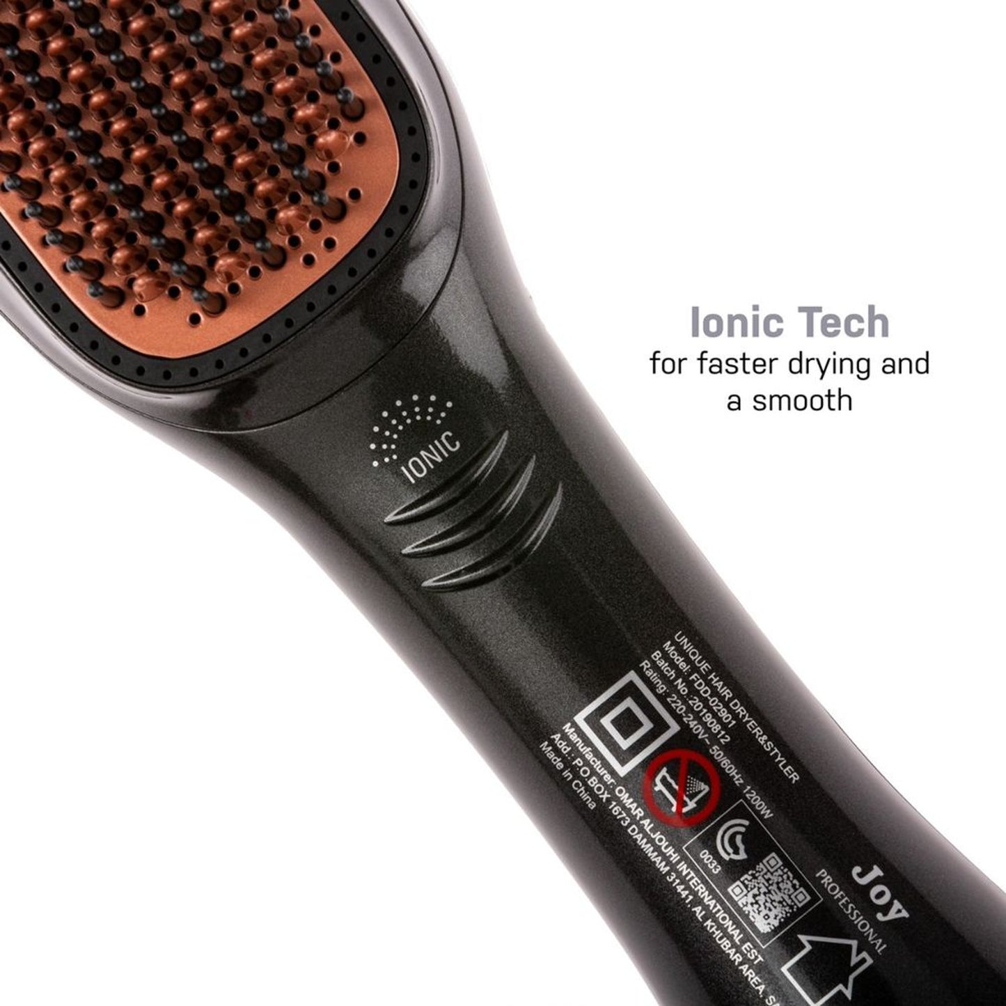 JOY PROFESSIONAL 2-in-1 Styling Brush | Hair Dryer and Styler 1200 Watts