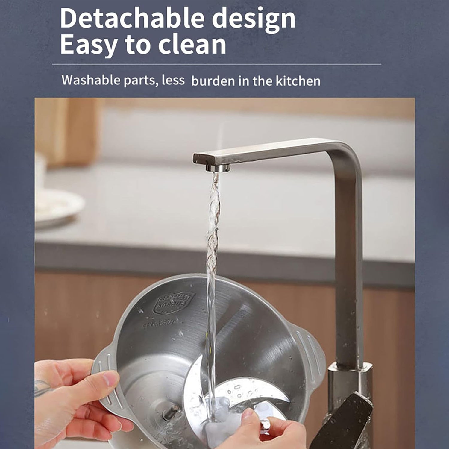 Kitchen Expert 3L Stainless Steel Food Chopper | Powerful 300W Food Processor-KYAMSTORE