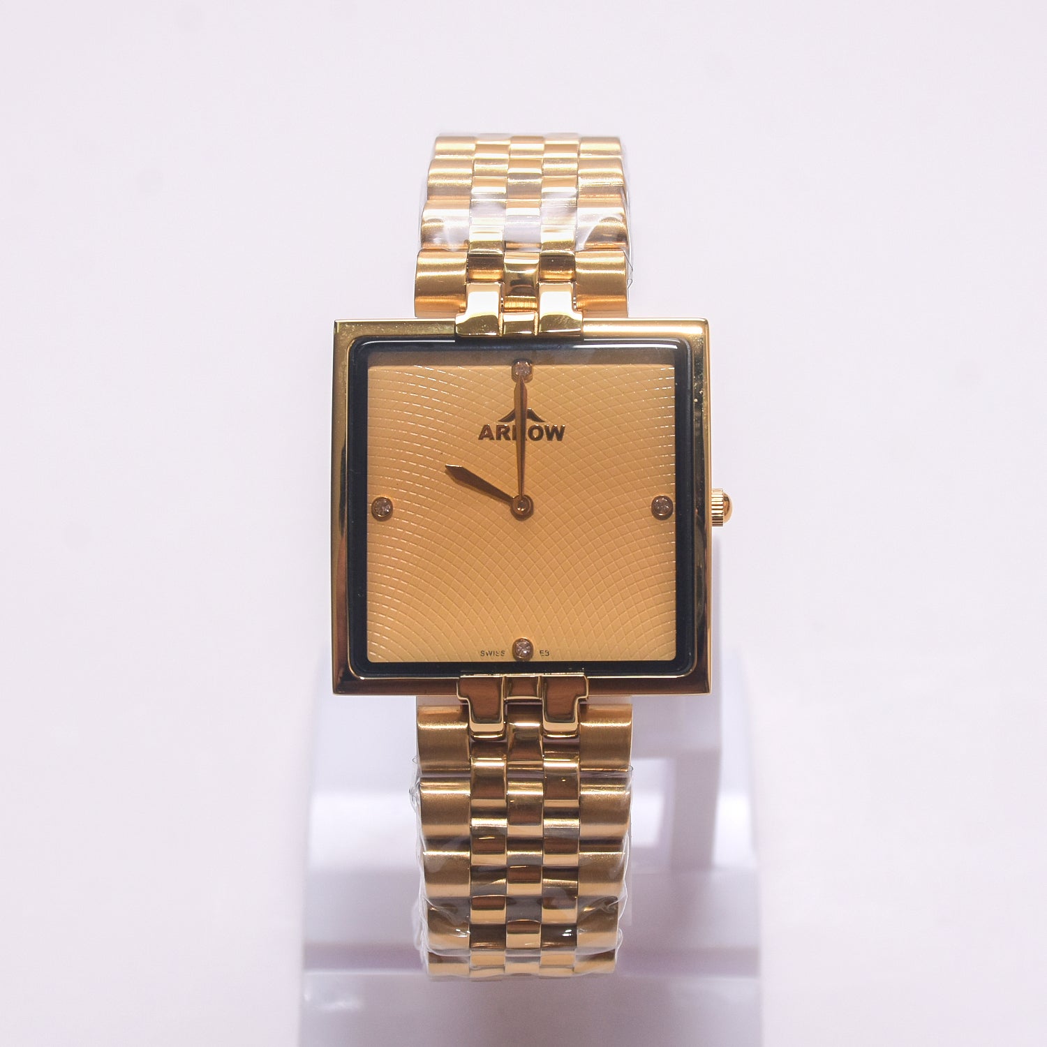 ARROW ARROW Premium Brass Analog Square Couple Watch | Special Glass | Color Gold TT (5930)-KYAMSTORE