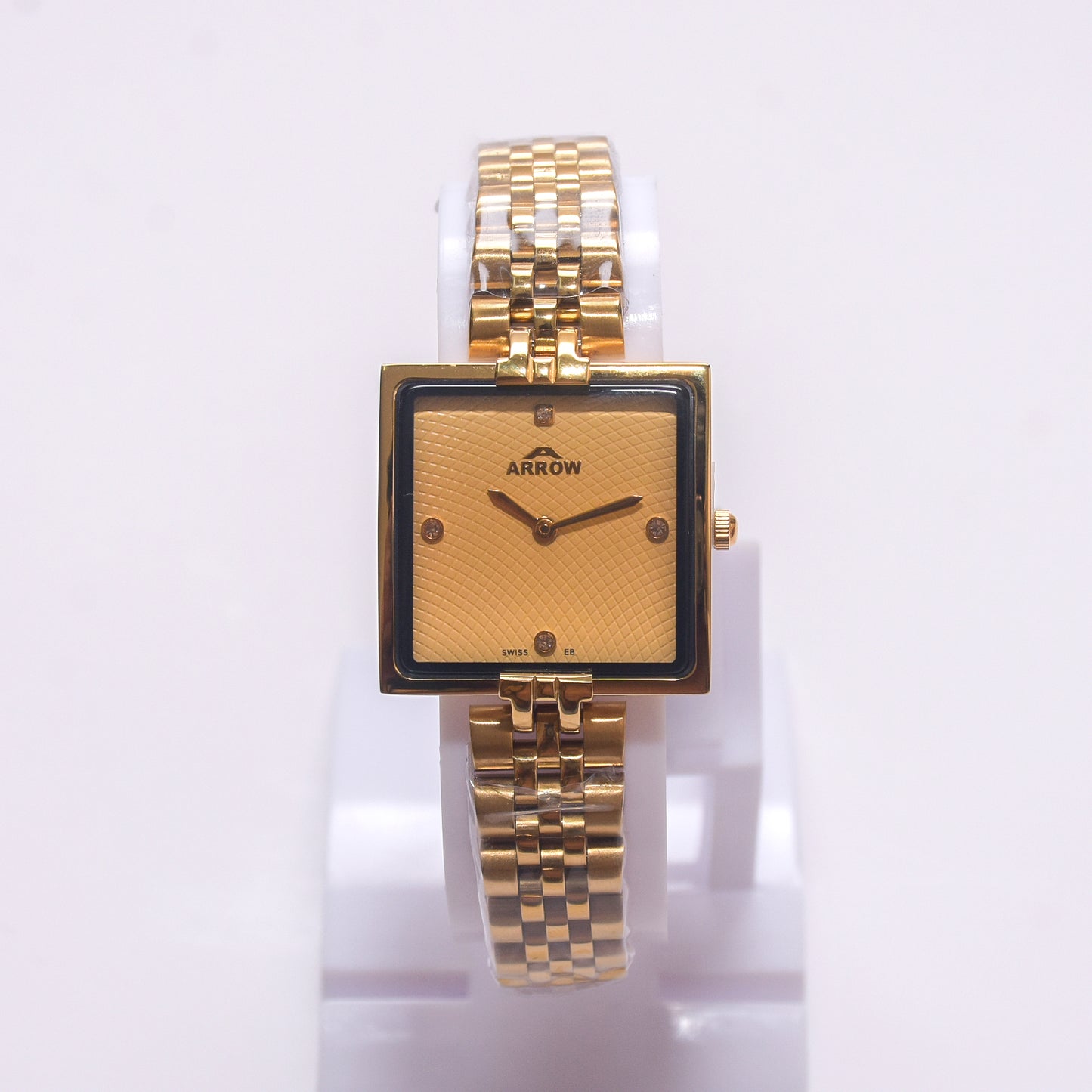 ARROW ARROW Premium Brass Analog Square Couple Watch | Special Glass | Color Gold TT (5930)-KYAMSTORE