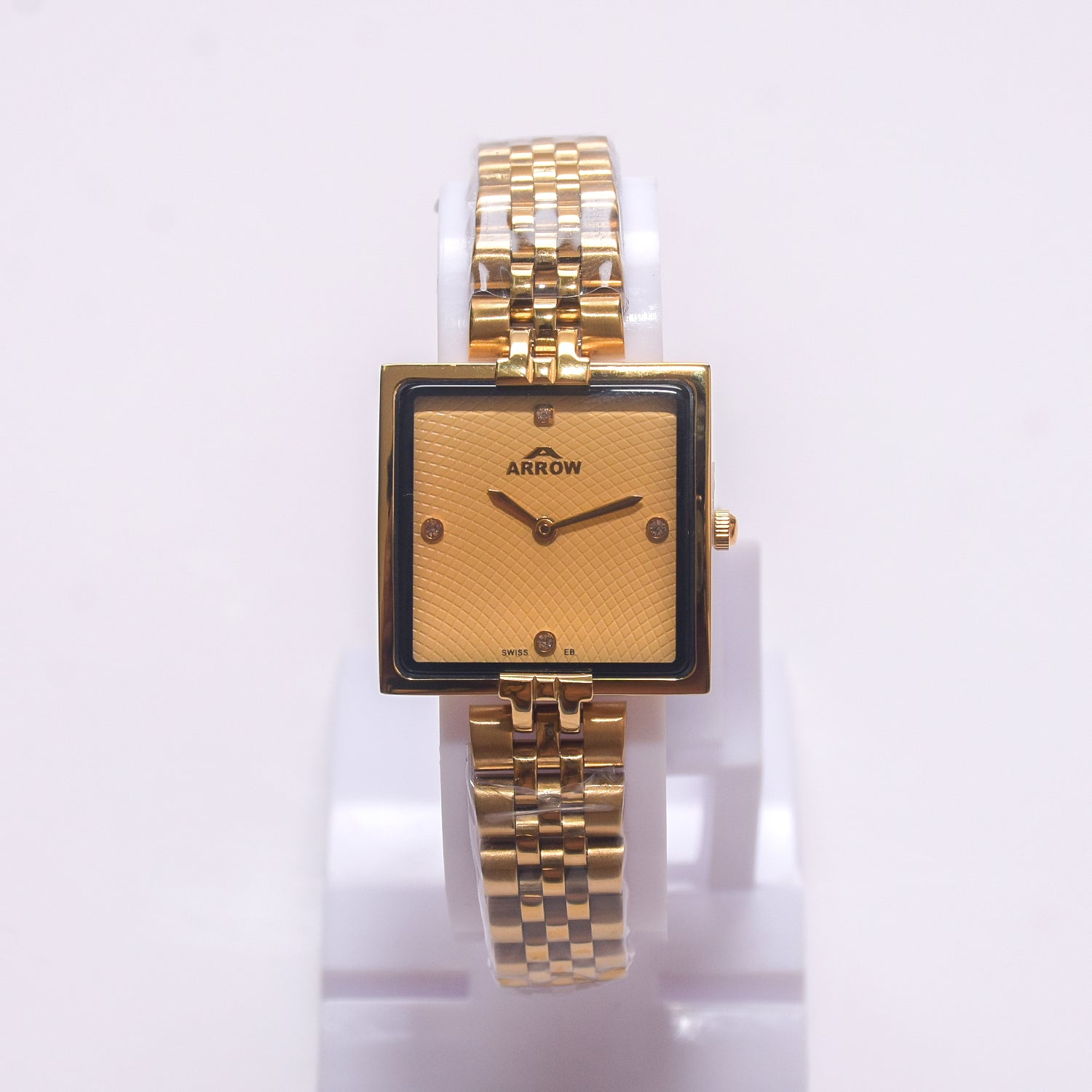 ARROW ARROW Premium Brass Analog Square Couple Watch | Special Glass | Color Gold TT (5930)-KYAMSTORE
