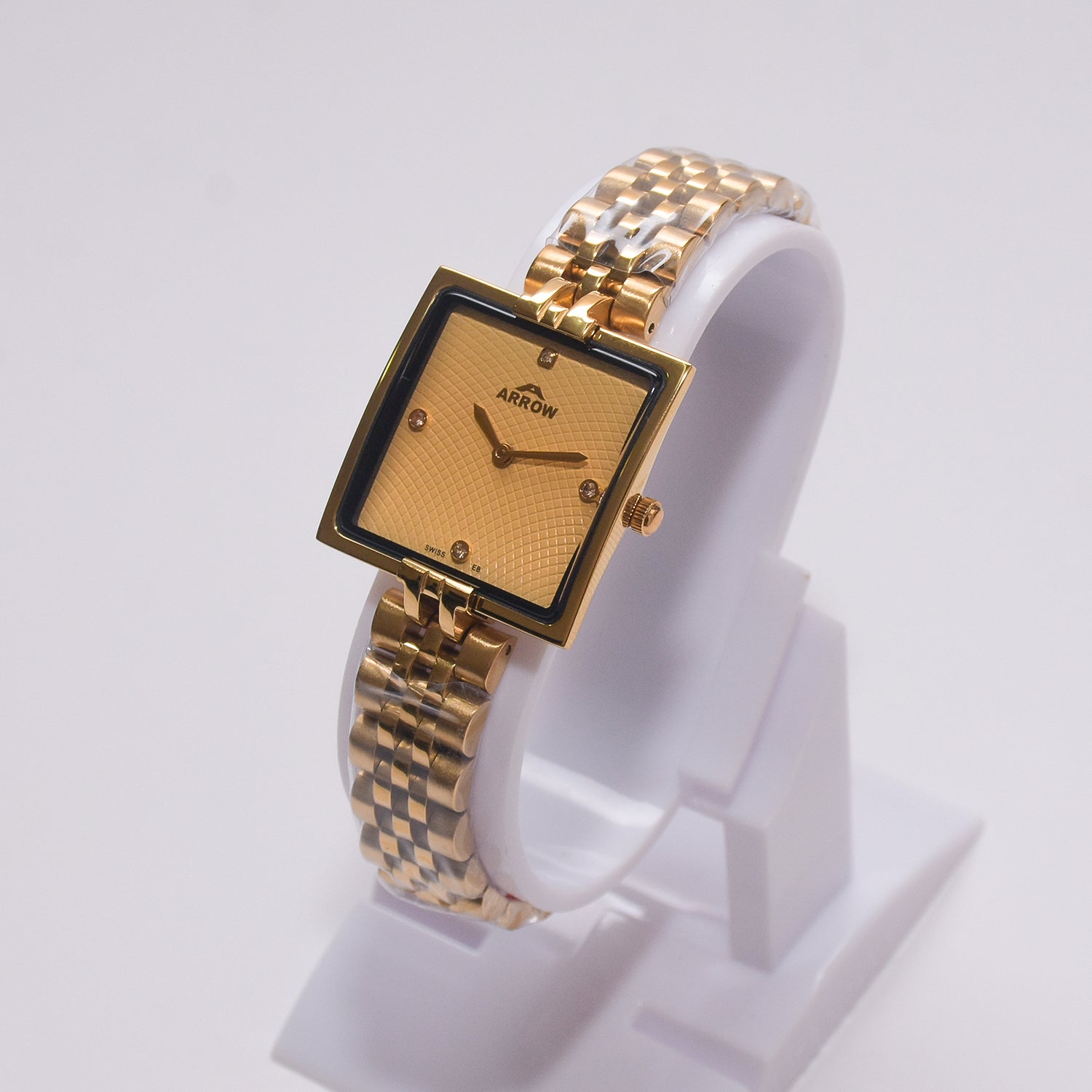 ARROW ARROW Premium Brass Analog Square Couple Watch | Special Glass | Color Gold TT (5930)-KYAMSTORE