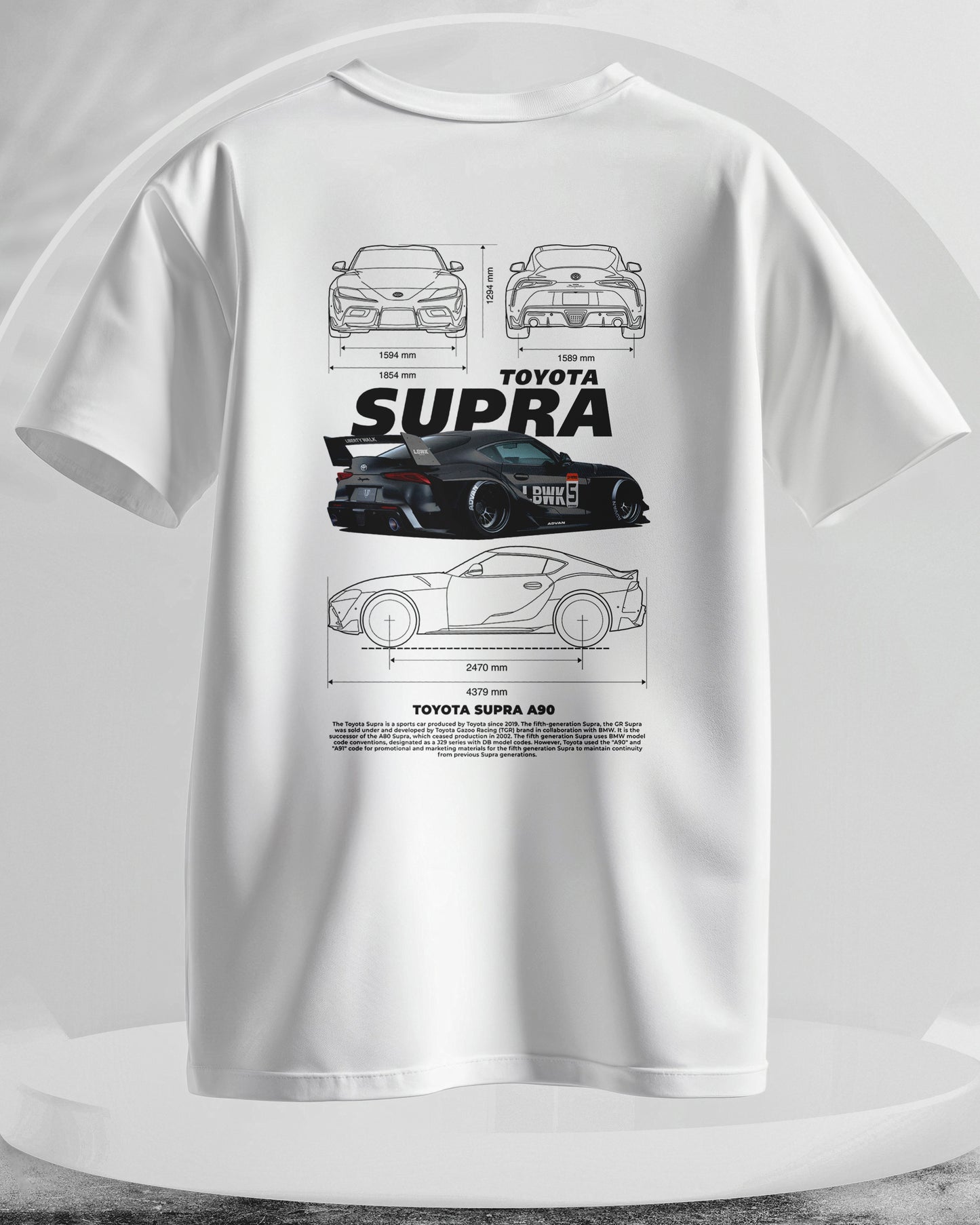 Toyota Supra - Men Stylish Back Printed T-Shirts – (Regular)