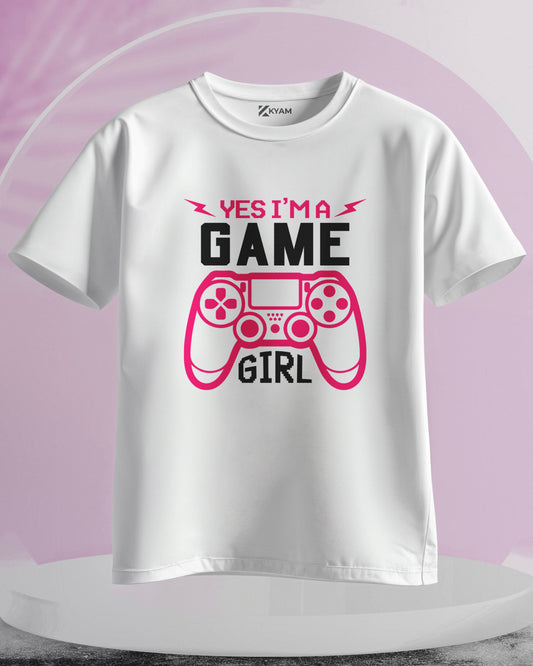 Game Girl - Women Stylish Printed T-Shirts - (Oversized)
