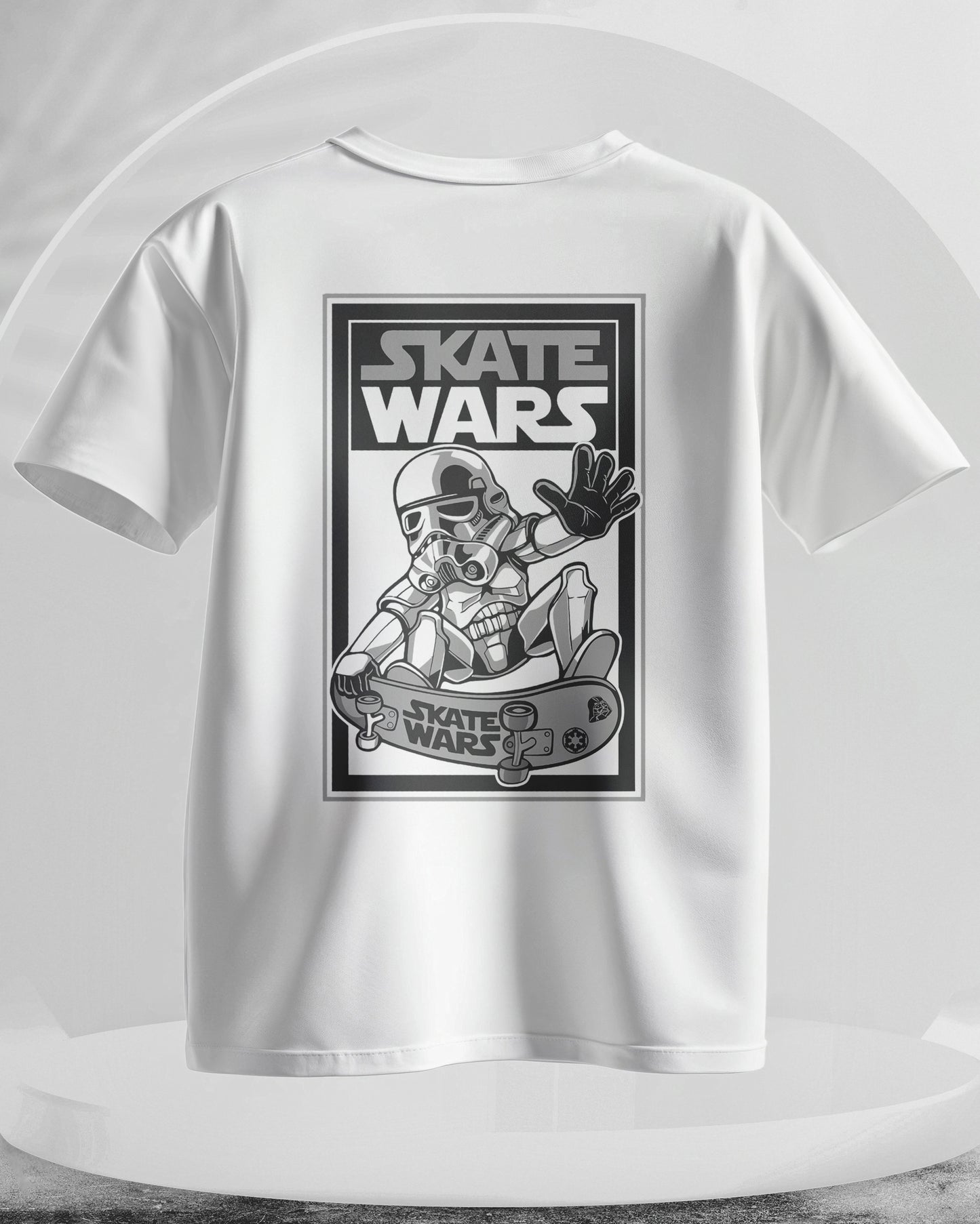 Skate Wars - Men Stylish Back Print Printed T-Shirts - (Oversized)