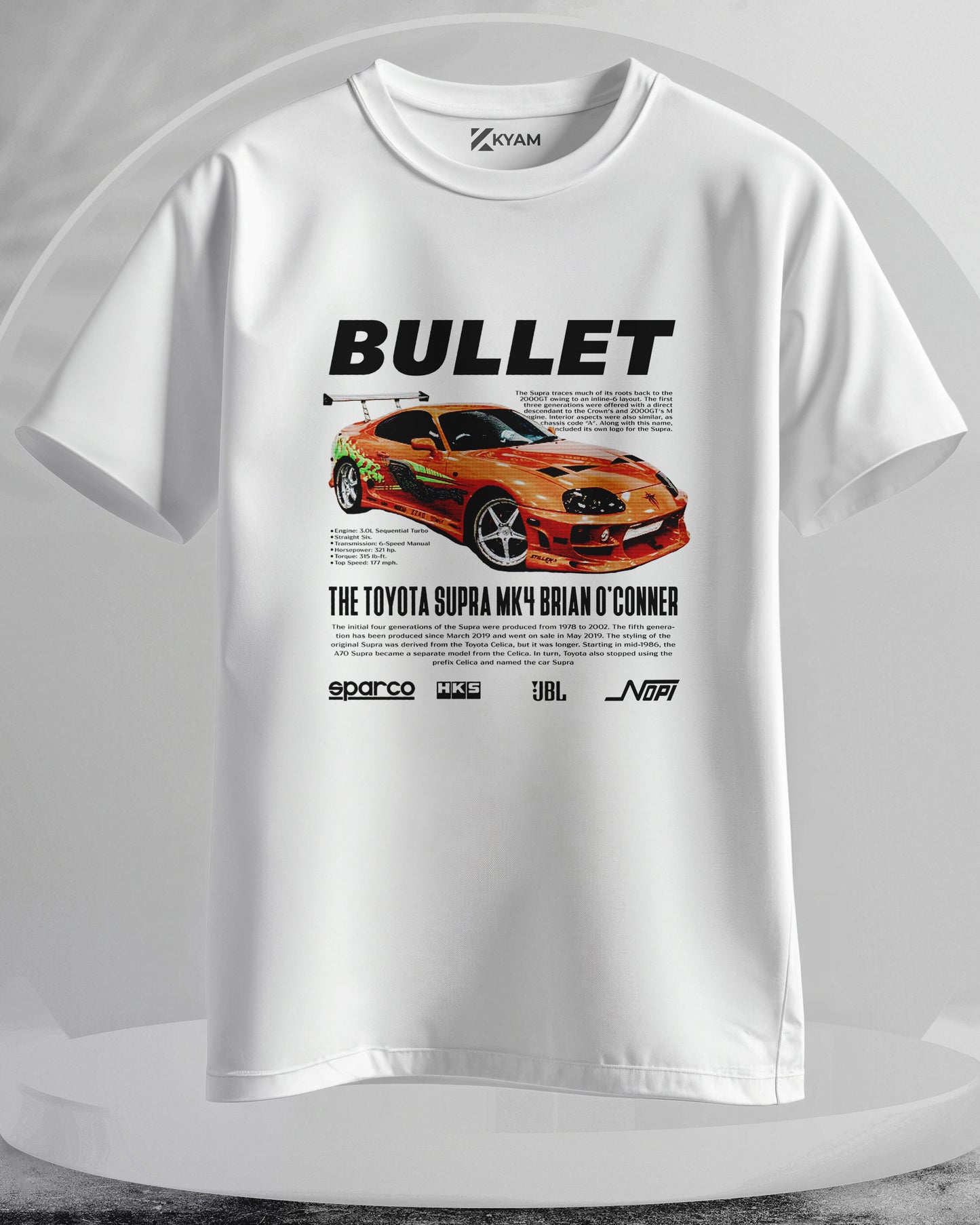 Toyota Supra MK4 - Men Stylish Printed T-Shirts – (Regular)