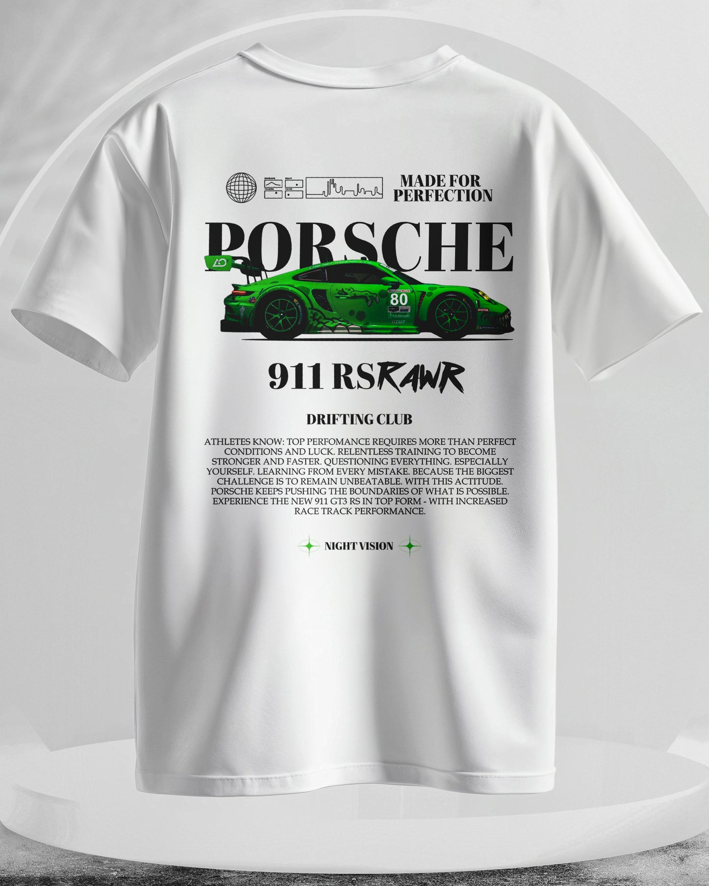 Porsche 911RS - Men Stylish Back Printed T-Shirts – (Regular)