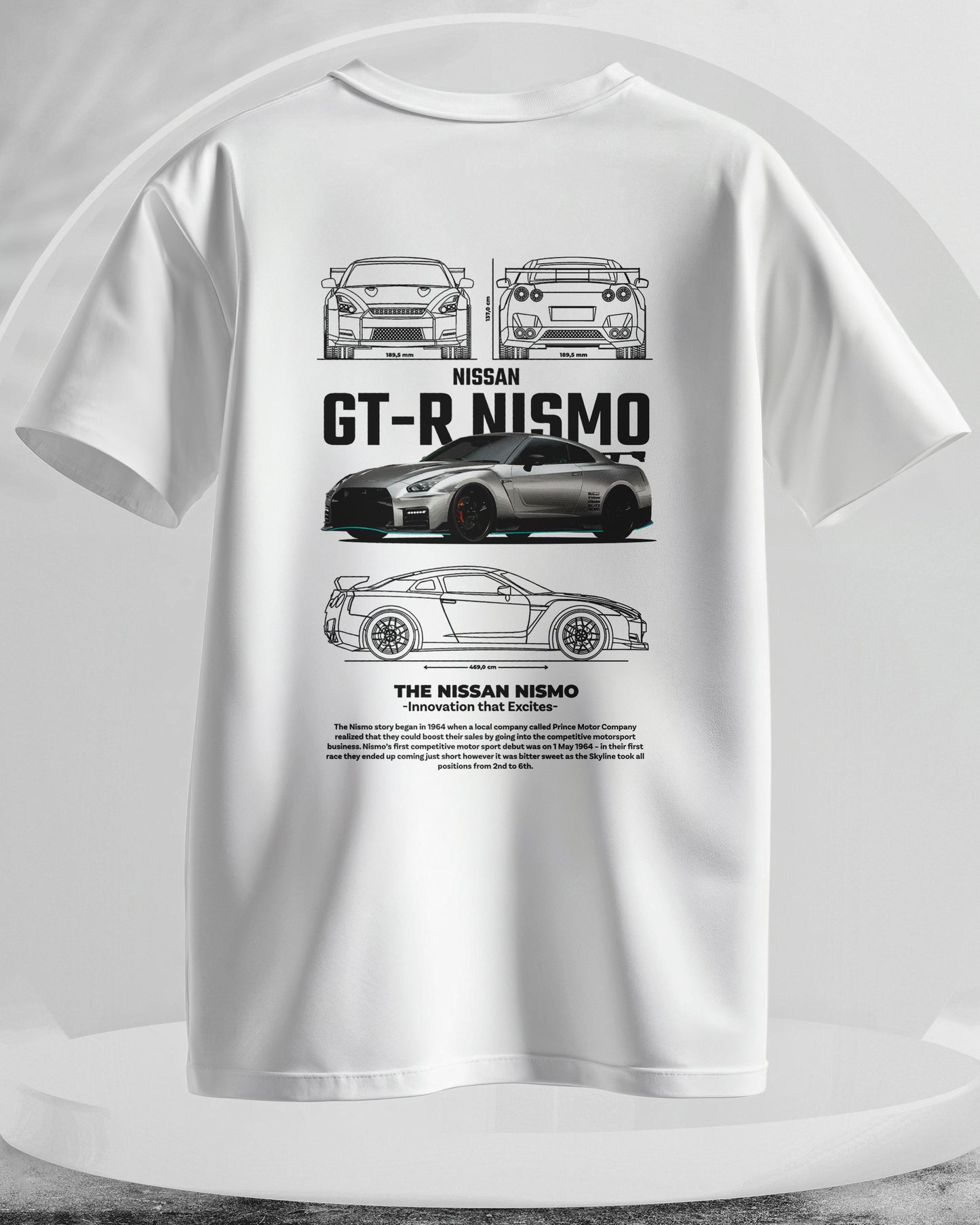 Nissan GT-R Nismo - Men Stylish Back Printed T-Shirts – (Regular)