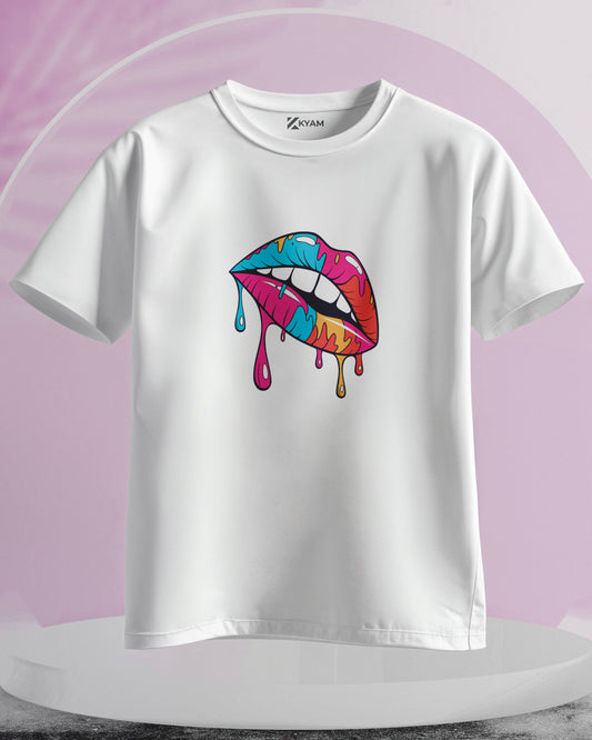 Bitter Lips - Women Stylish Printed T-Shirts - (Oversized)