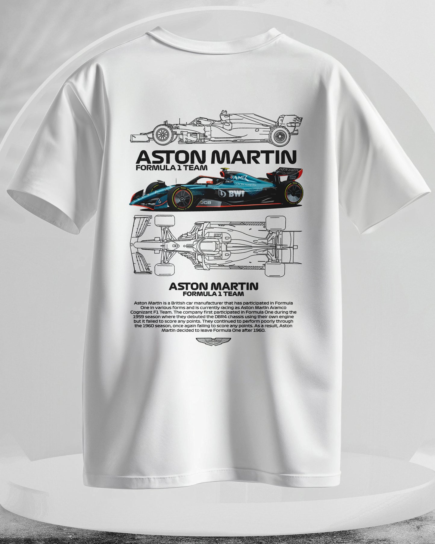 Aston Martin Formula 1 - Men Stylish Back Printed T-Shirts – (Regular)