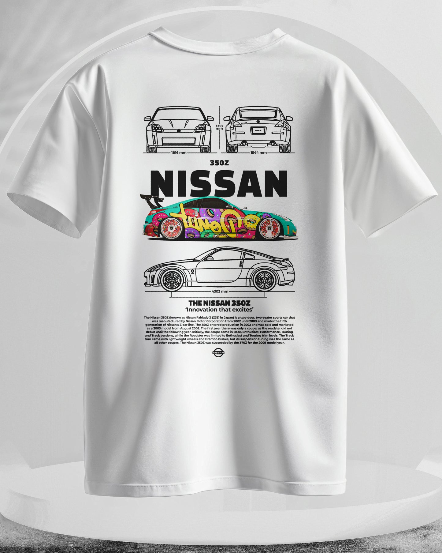 Nissan 350Z - Men Stylish Back Printed T-Shirts – (Regular)