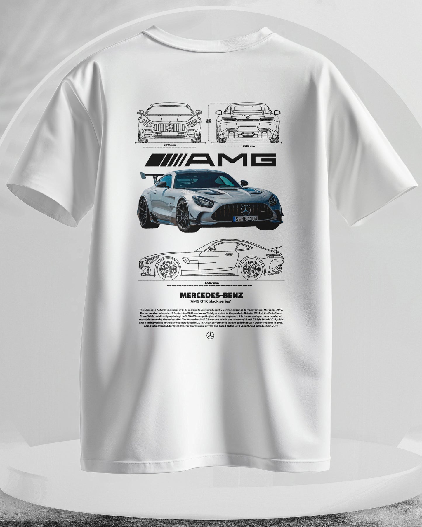 Mercedes Benz AMG - Men Stylish Back Printed T-Shirts – (Regular)
