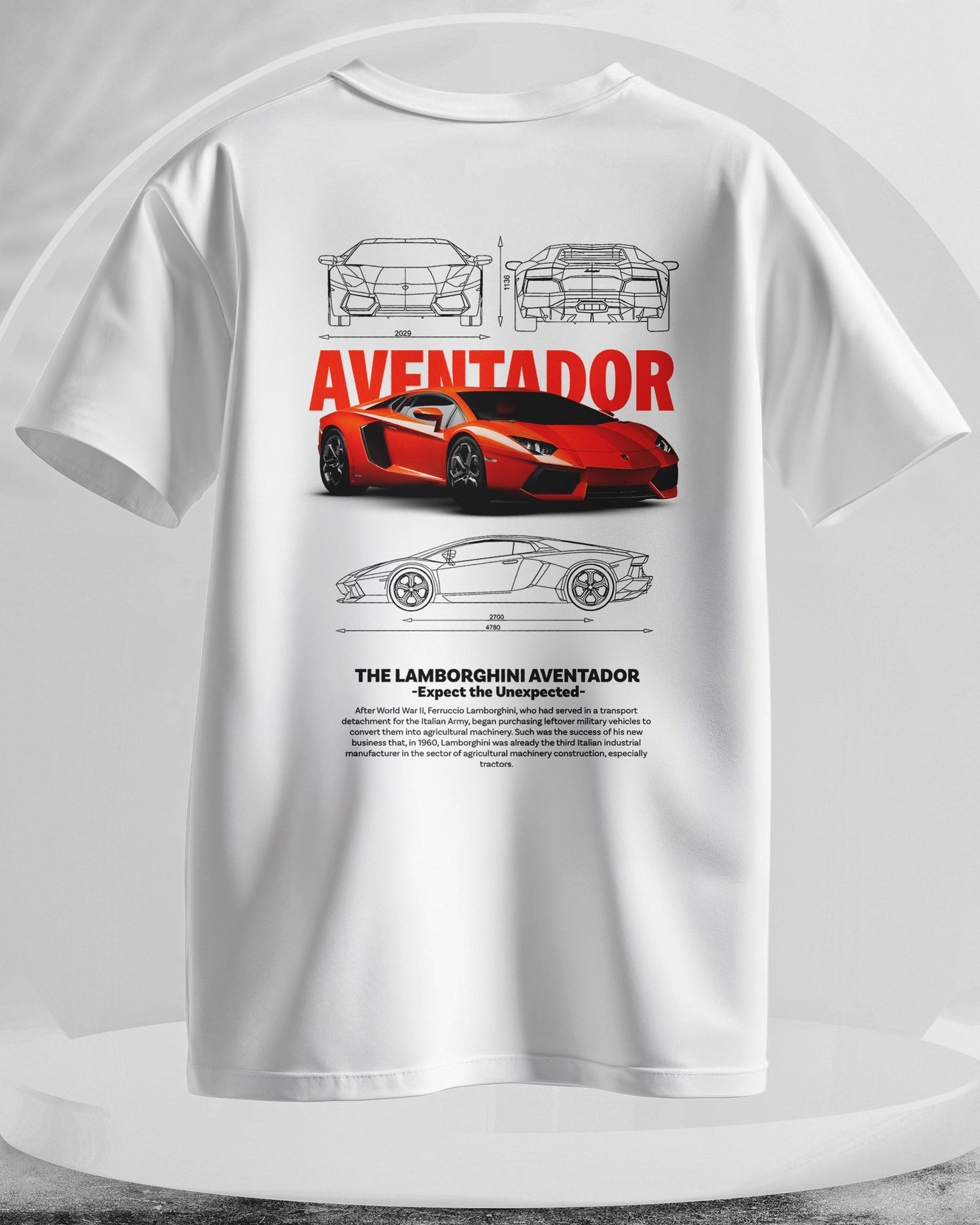 Lamborghini Aventador - Men Stylish Back Printed T-Shirts – (Regular)