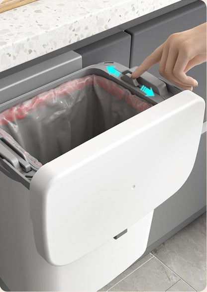 12L Hanging Trash Can for Kitchen Cabinet Door, Bathroom