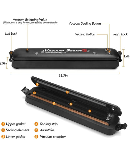 Single-touch Portable Food Saver Vacuum Sealer Machine