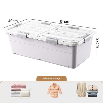 Storage Box Drawer Lid Under Bed Sorting Box With Wheels
