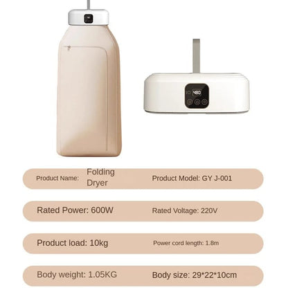 Portable Dryer, Portable Dryer Machine for Clothes Electric Clothes Drying
