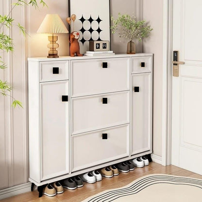 Shoe Cabinet Shoe Rack Narrow Hidden Organizer - Flip Door