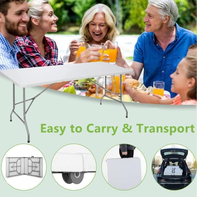 Folding Table 6ft - Plastic Outdoor Folding Dining Table