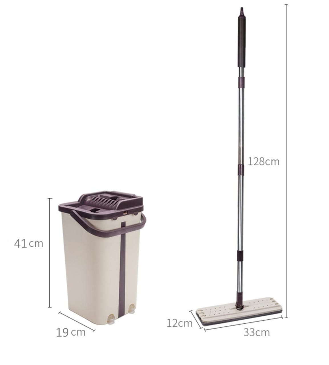 Free Hand Washing Flat Mop | Wooden Floor Mop | Dust Push Mop