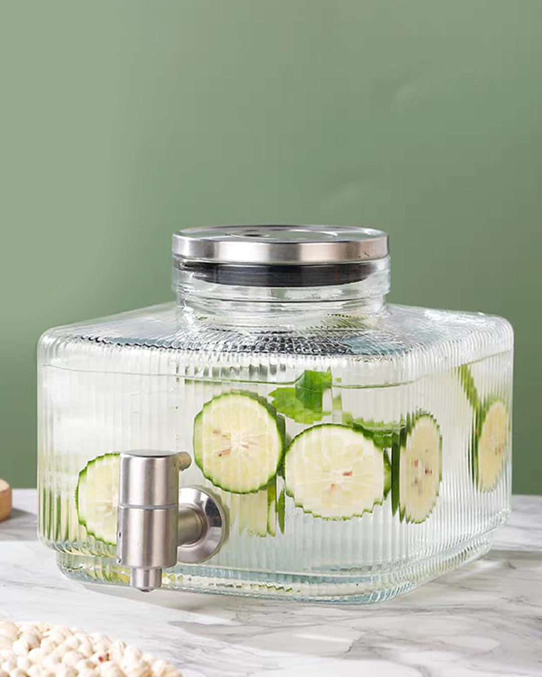 موزع مشروبات زجاجي سعة ٣ لترات مع صنبور للثلاجة | التوصيل: ٢ إلى ٣ أيام عمل | الكمية محدودة | سارع قبل نفاذ الكمية 