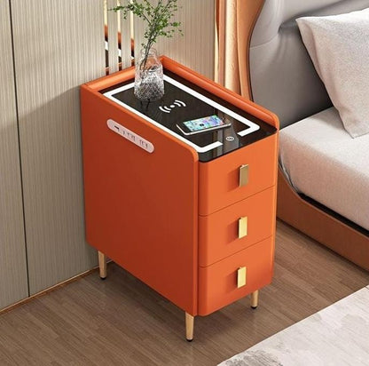 Slim Bedside Table Solid Wood Bedside Table with Drawers & Wireless Charging | Delivery: 2 to 3 business days | Limited stocks available