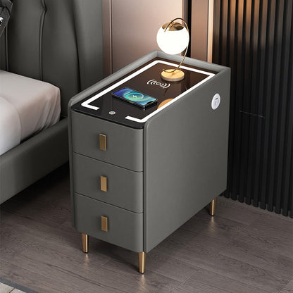 Slim Bedside Table Solid Wood Bedside Table with Drawers & Wireless Charging | Delivery: 2 to 3 business days | Limited stocks available