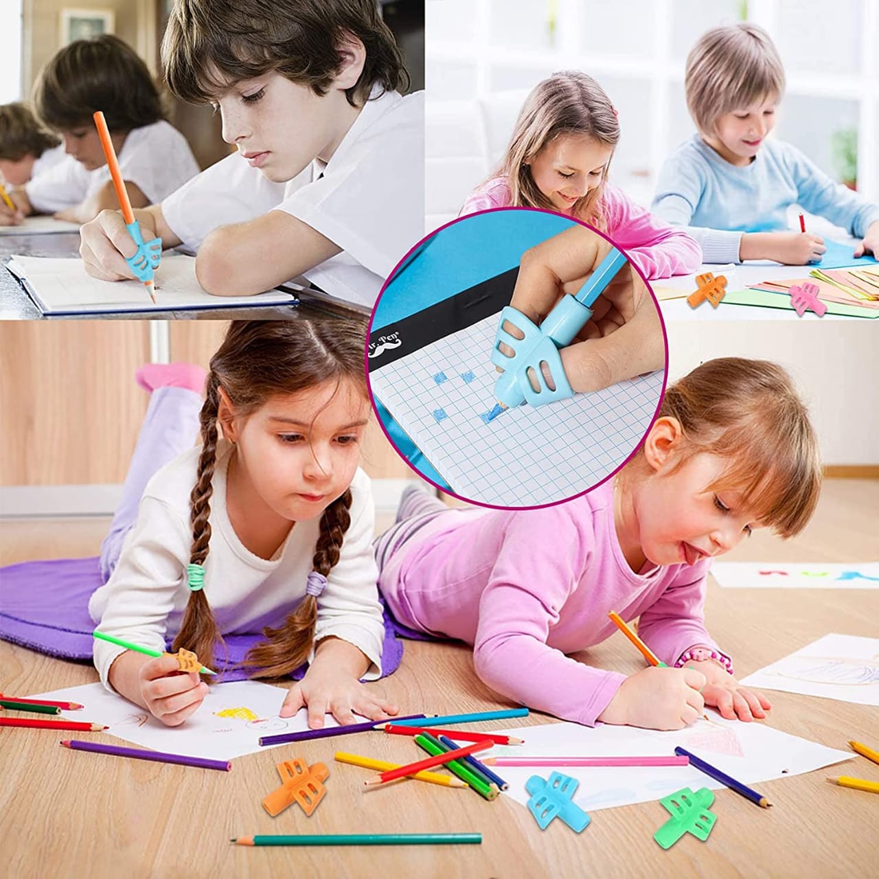 Pencil Grips - Children Pencil Holder Writing Aid Grip Trainer | Delivery: 2 to 3 business days | Limited stocks available