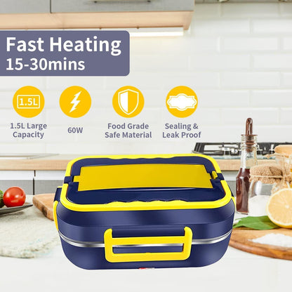 Electric Lunch Box 3-in-1 for Car & Home - 60W Portable Food Heater | Limited stocks available
