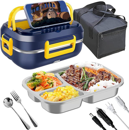 Electric Lunch Box 3-in-1 for Car & Home - 60W Portable Food Heater | Limited stocks available