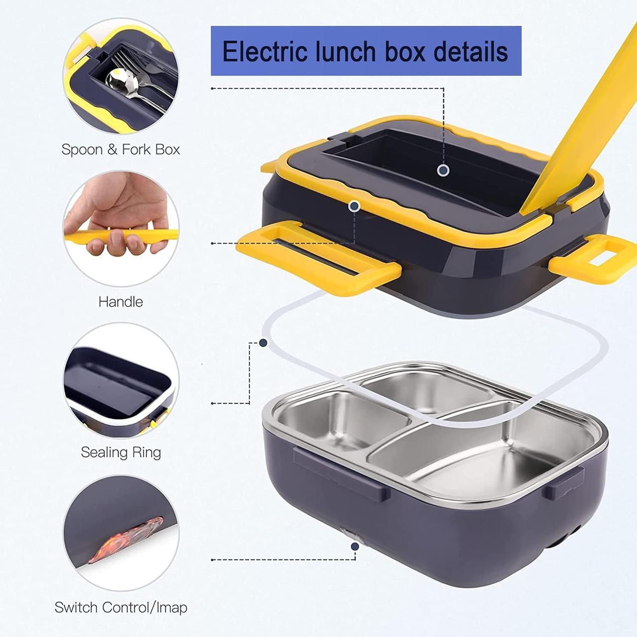 Electric Lunch Box 3-in-1 for Car & Home - 60W Portable Food Heater | Limited stocks available