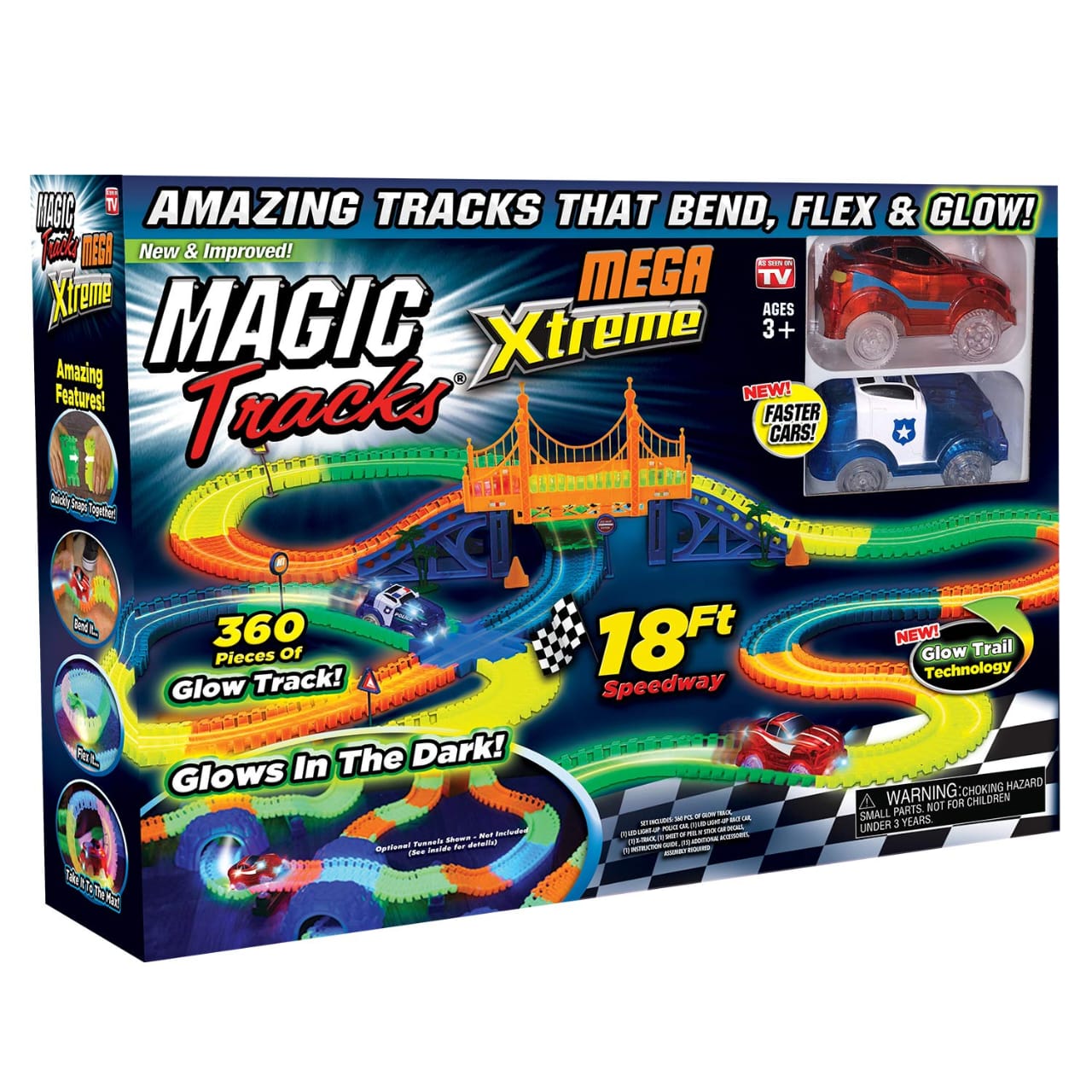 Glow Race Tracks Toy with 2 LED Light Race Cars | Limited stocks available