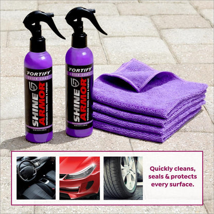 Ceramic Coating Fortify Quick Coat Car Wax Polish Spray Waterless Wash & Wax Hydrophobic Top Coat Polish & Polymer Paint