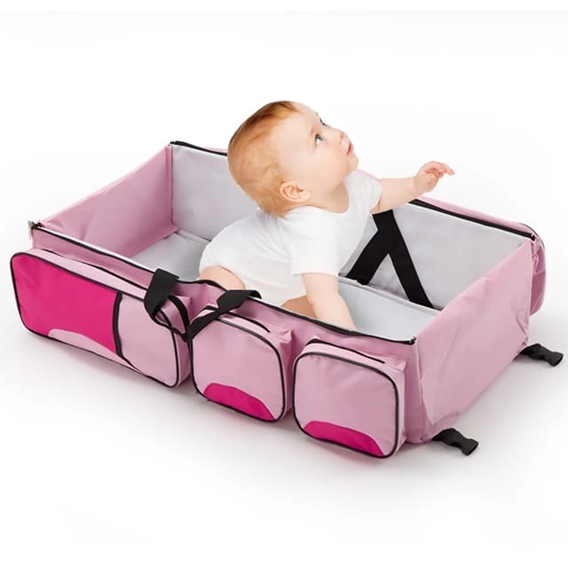 3-in-1 Multipurpose Baby Diaper Bag, Travel Cot, and Changing Station