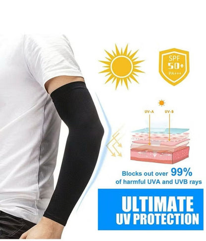 UV Protection Cooling Arm Sleeves with Thumb Hole - Breathable Sun Block Hand Cover (4Pcs)