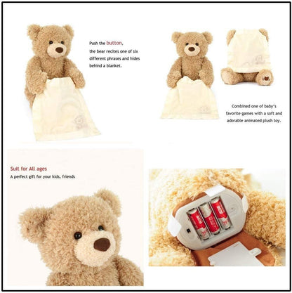 Peek-A-Boo Teddy Bear Animated Stuffed Animal Plush