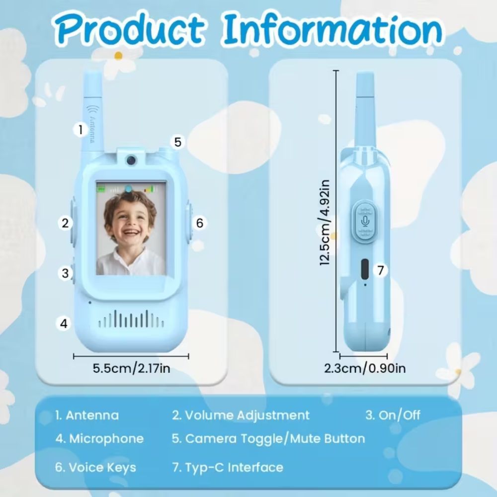 ألعاب فيديو لاسلكية للأطفال، عبوة من قطعتين قابلة لإعادة الشحن 