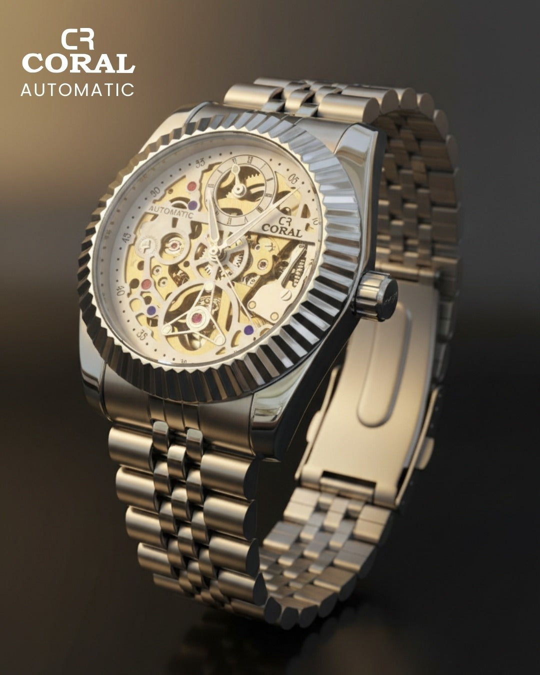 CORAL - Automatic Stainless Steel Premium Watch