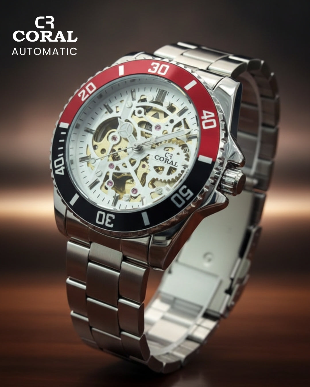 CORAL - Automatic Stainless Steel Premium Watch