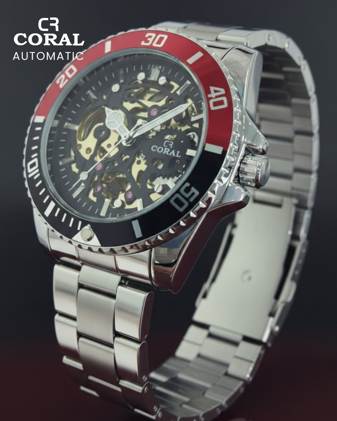 CORAL - Automatic Stainless Steel Premium Watch
