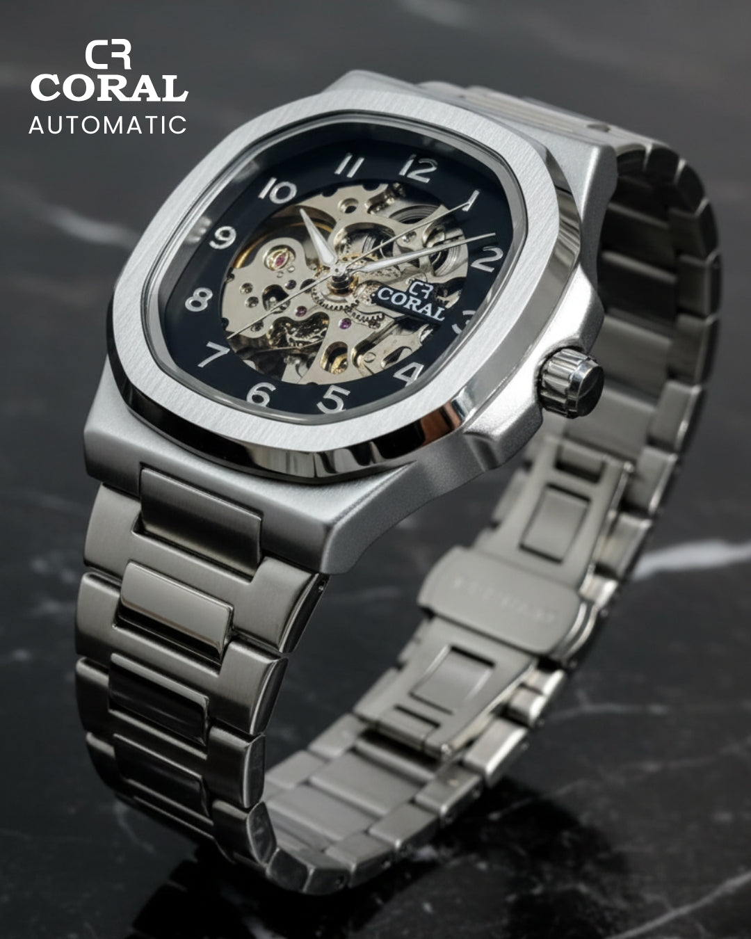 CORAL - Automatic Stainless Steel Premium Watch