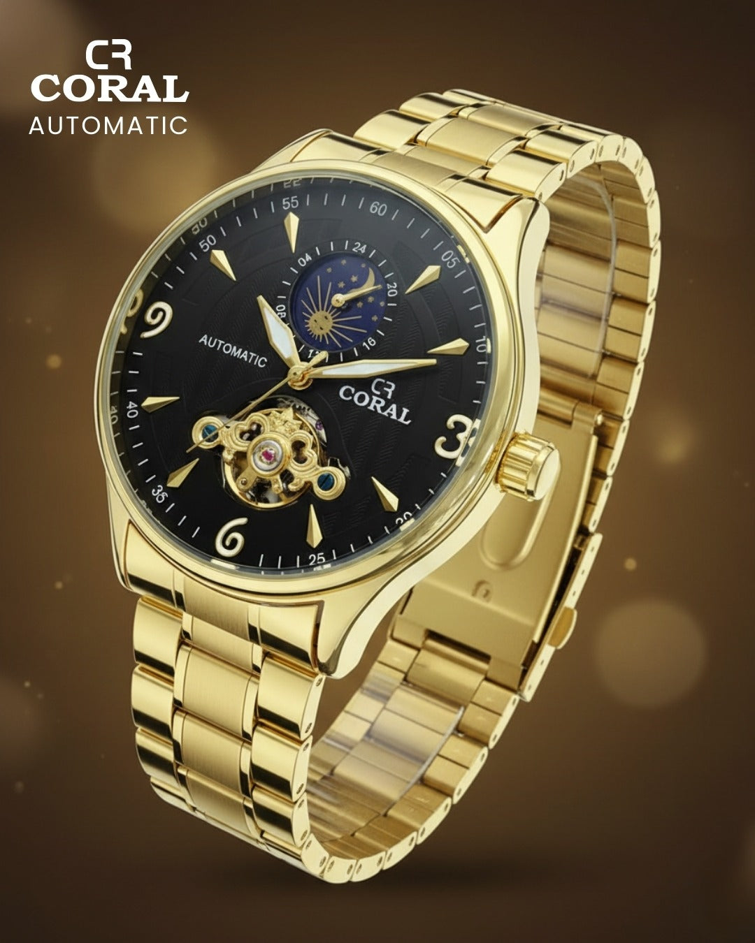 CORAL - Automatic Stainless Steel Premium Watch