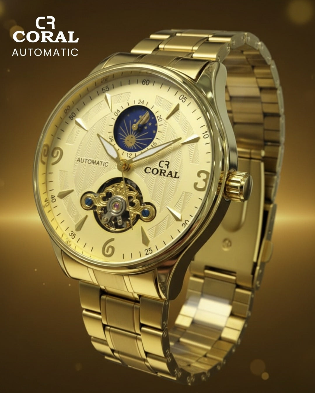 CORAL - Automatic Stainless Steel Premium Watch